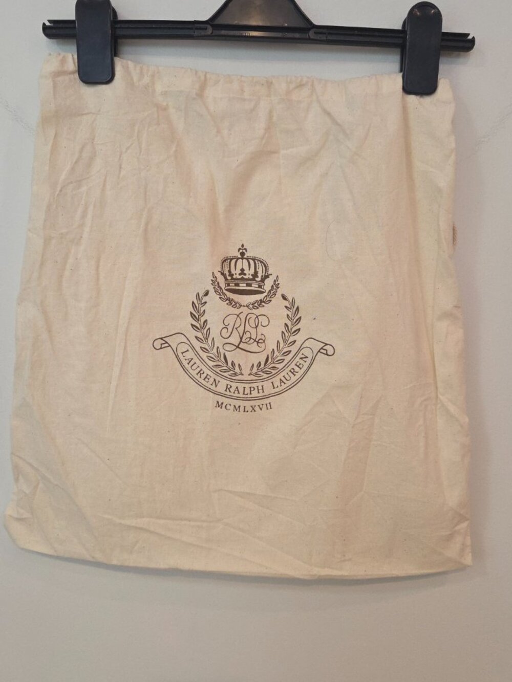 Ralph Lauren Pebble Black Leather Shoulder Bag with Dust Cover - Picture 12 of 13